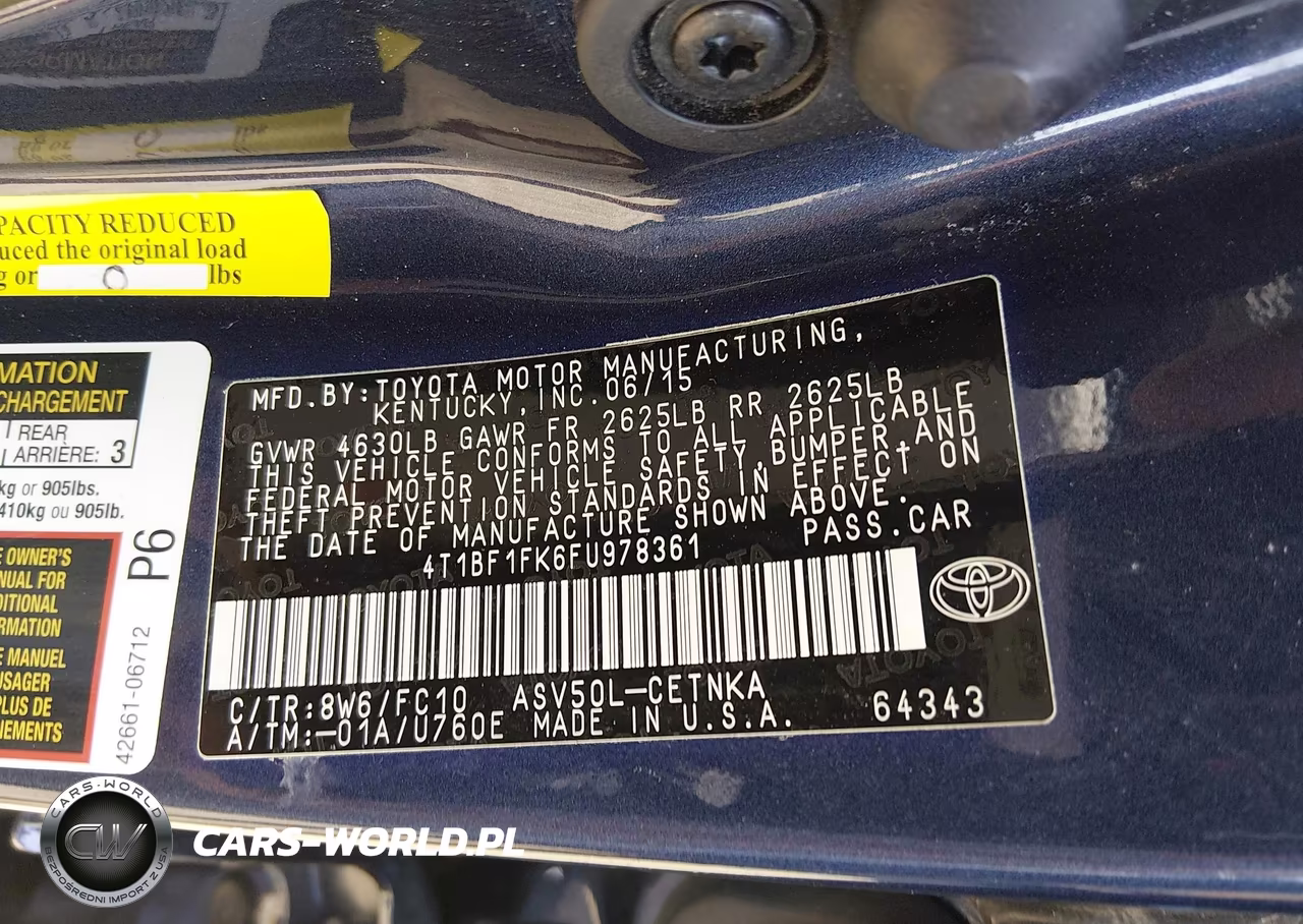 2015 Toyota Camry Le VIN:4T1BF1FK6FU978361 - 9