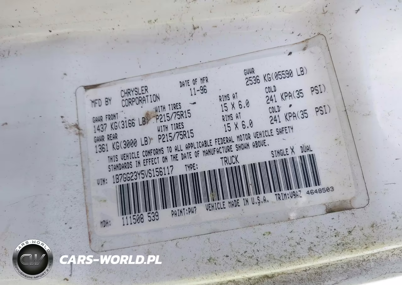 1997 Dodge Dakota Slt-Sport VIN:1B7GG23Y5VS156117 - 9
