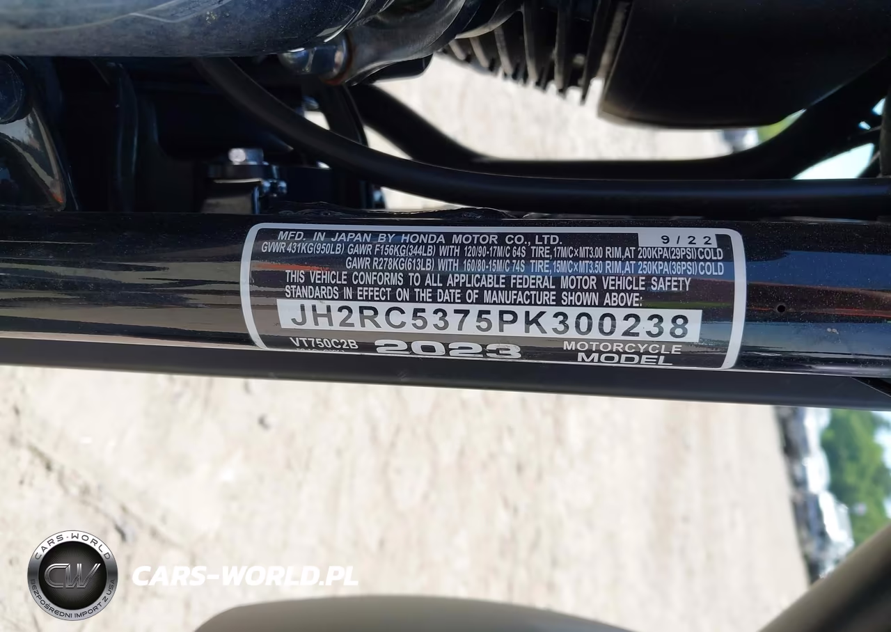 2023 Honda Vt750 C2B VIN:JH2RC5375PK300238 - 10