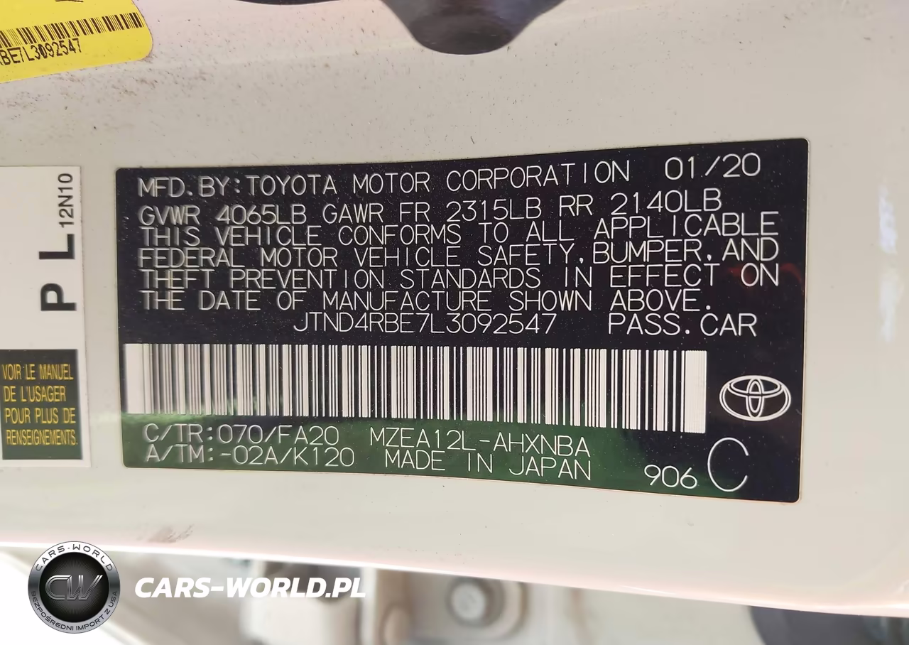 2020 Toyota Corolla Se VIN:JTND4RBE7L3092547 - 9