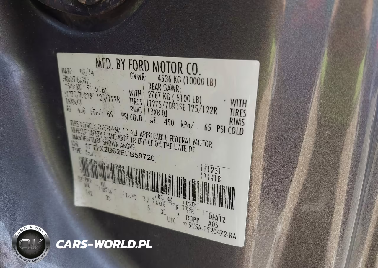 2014 Ford F-250 Xlt VIN:1FT7X2B62EEB59720 - 9
