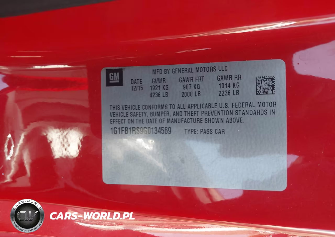 2016 Chevrolet Camaro 1Lt VIN:1G1FB1RS9G0134569 - 9
