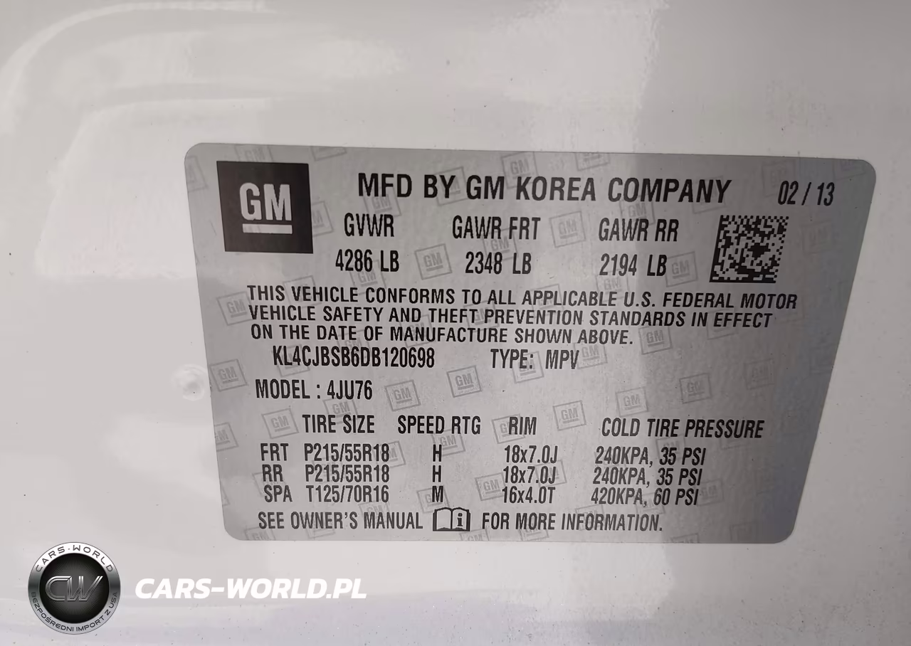 2013 Buick Encore Convenience VIN:KL4CJBSB6DB120698 - 9