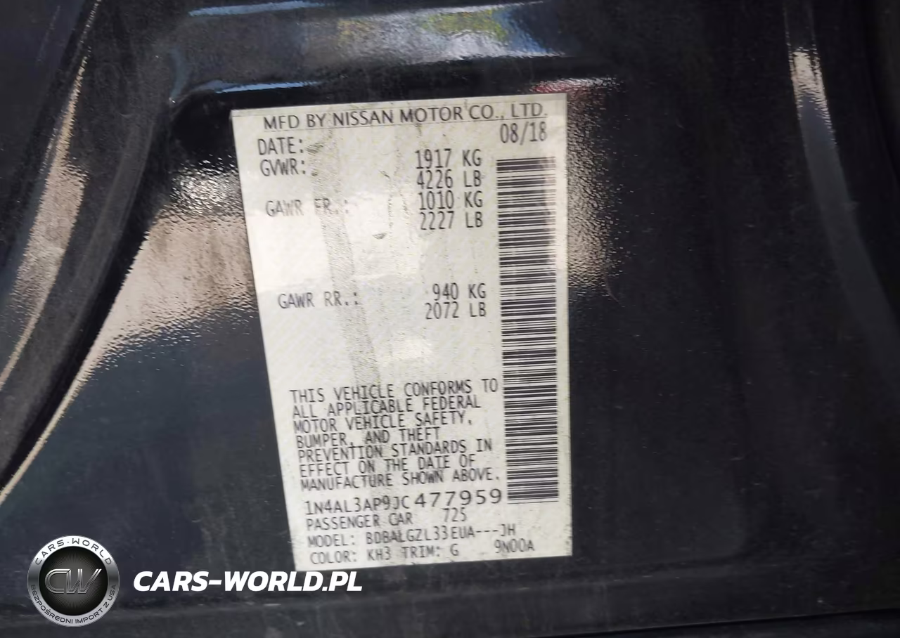 2018 Nissan Altima 2.5 S VIN:1N4AL3AP9JC477959 - 9