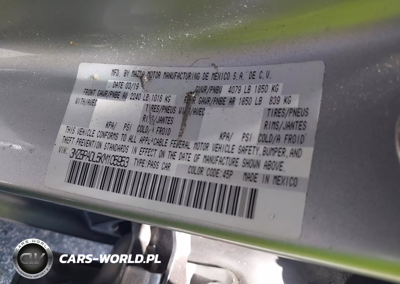 2019 Mazda Mazda3 Preferred Package VIN:3MZBPADL5KM105953 - 9
