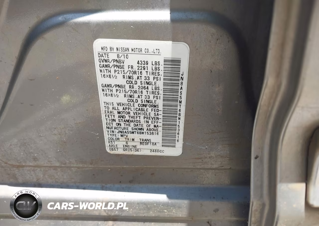 2011 Nissan Rogue S VIN:JN8AS5MT6BW153616 - 9