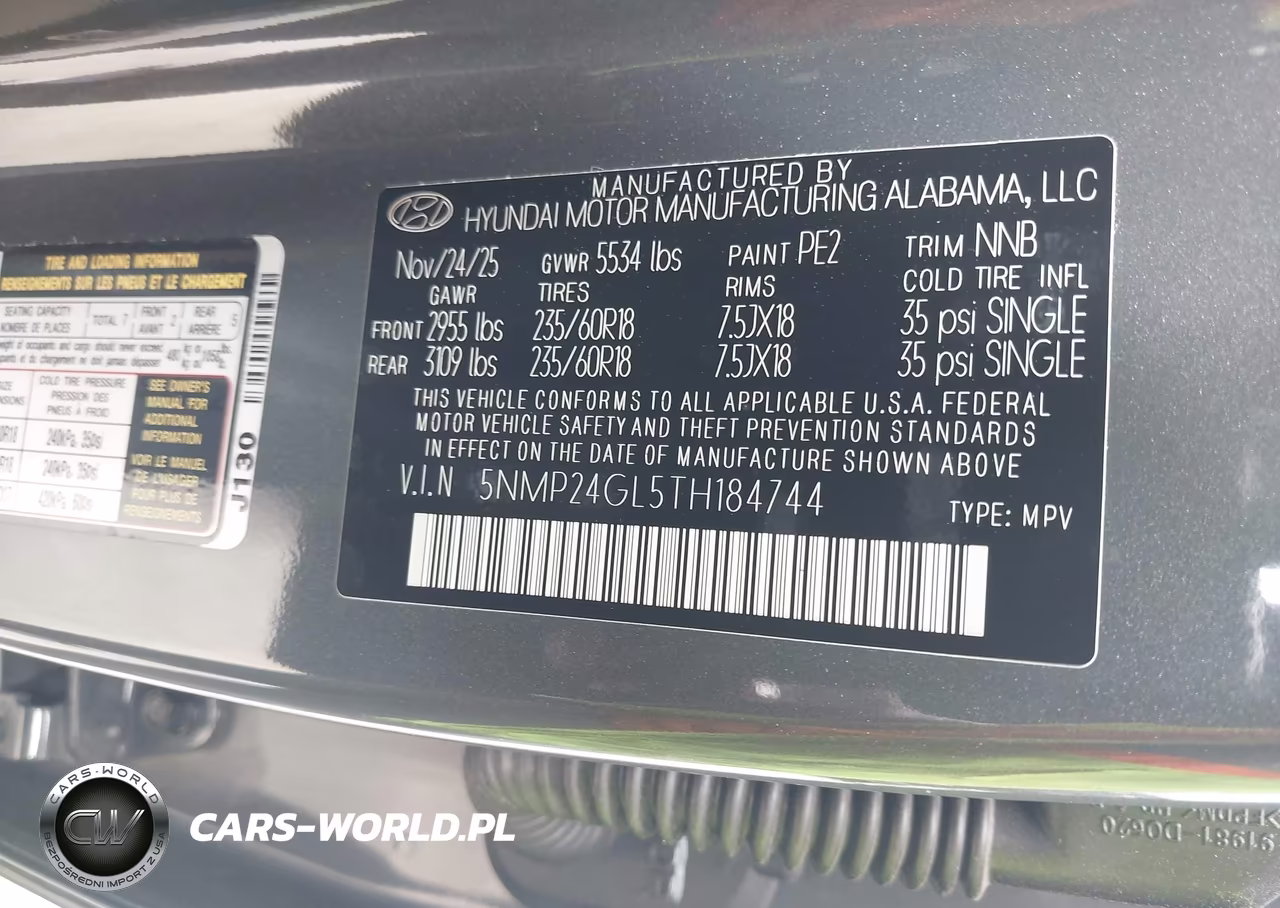 2026 Hyundai Santa Fe Sel VIN:5NMP24GL5TH184744 - 9