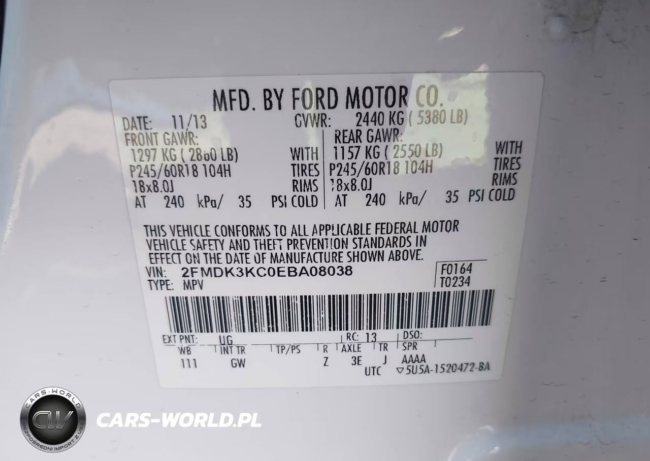 2014 Ford Edge Limited VIN:2FMDK3KC0EBA08038 - 9