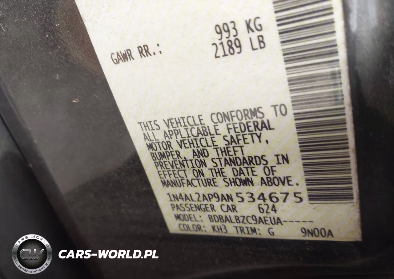 2010 Nissan Altima 2.5 S VIN:1N4AL2AP9AN534675 - 9