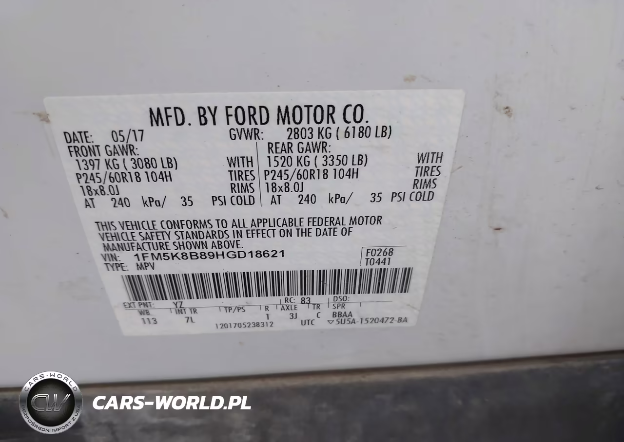 2017 Ford Explorer VIN:1FM5K8B89HGD18621 - 9