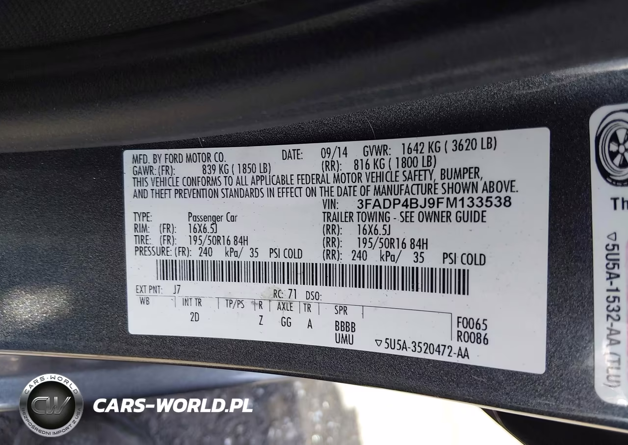 2015 Ford Fiesta Se VIN:3FADP4BJ9FM133538 - 9