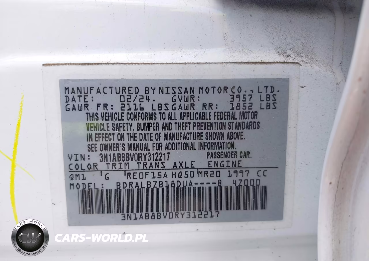 2024 Nissan Sentra S Xtronic Cvt VIN:3N1AB8BV0RY312217 - 9