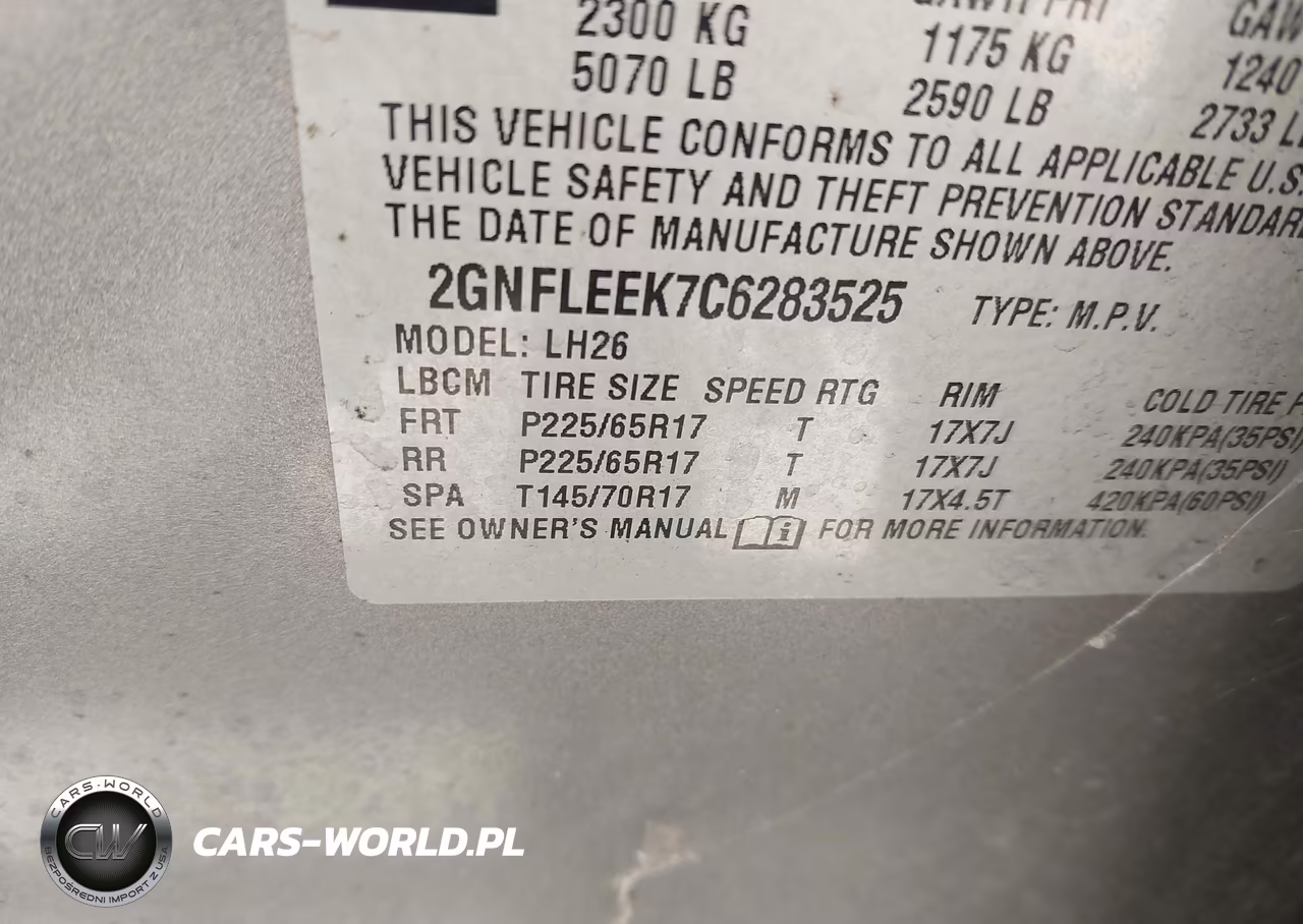2012 Chevrolet Equinox 1Lt VIN:2GNFLEEK7C6283525 - 9