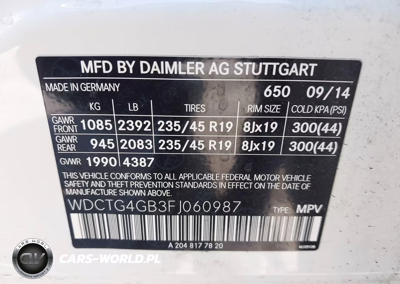 2015 Mercedes-Benz Gla 250 4Matic VIN:WDCTG4GB3FJ060987 - 9
