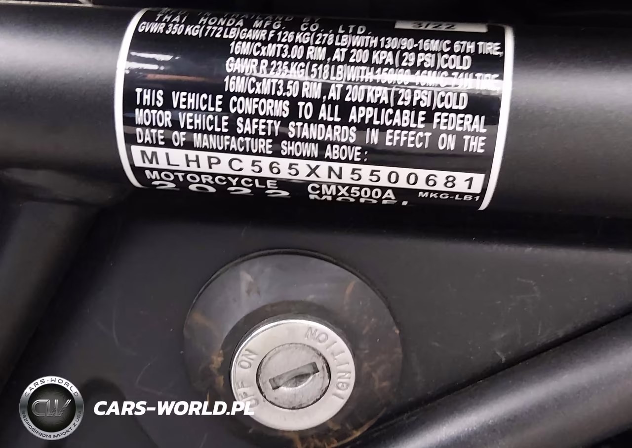 2022 Honda Cmx500 A VIN:MLHPC565XN5500681 - 10
