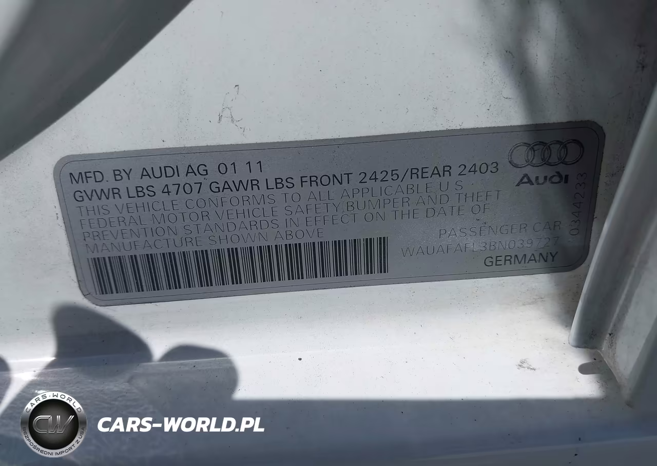 2011 Audi A4 2.0T Premium VIN:WAUAFAFL3BN039727 - 9