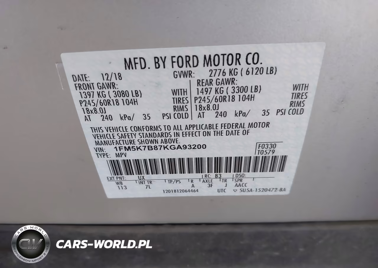 2019 Ford Explorer VIN:1FM5K7B87KGA93200 - 9