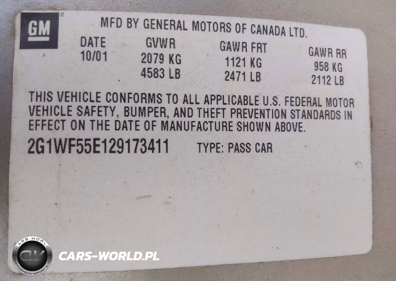 2002 Chevrolet Impala VIN:2G1WF55E129173411 - 9