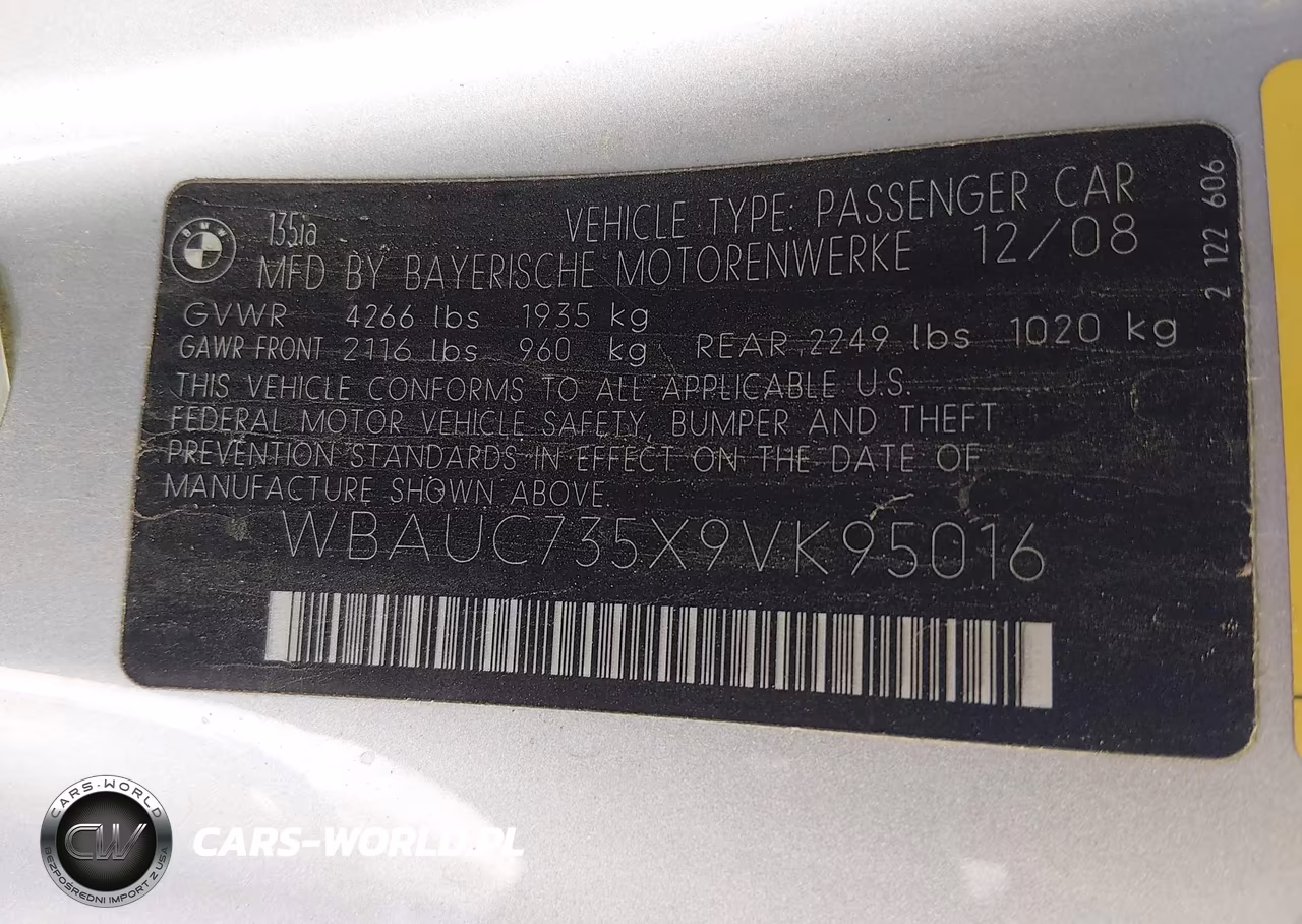 2009 BMW 135I VIN:WBAUC735X9VK95016 - 9