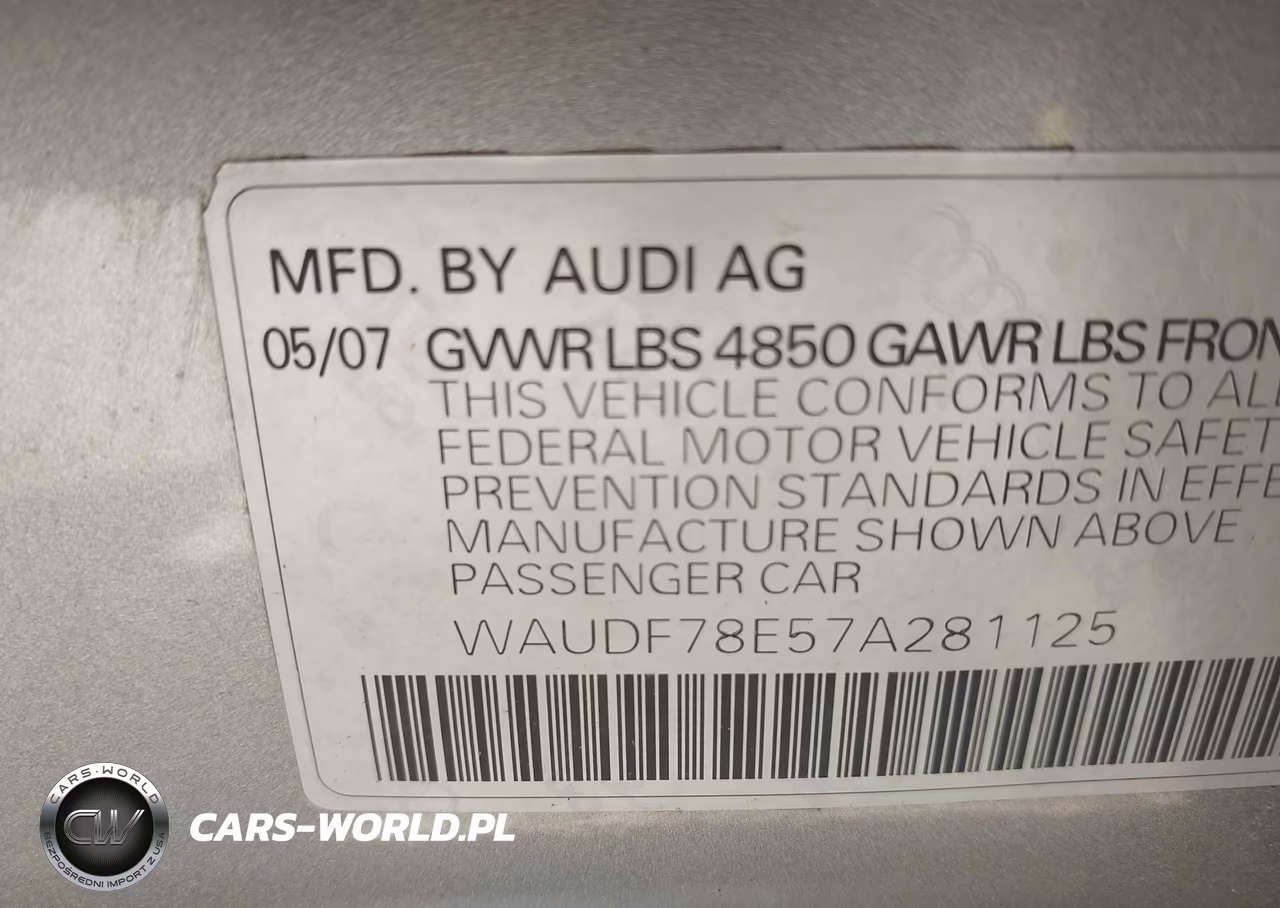 2007 Audi A4 2.0T VIN:WAUDF78E57A281125 - 9