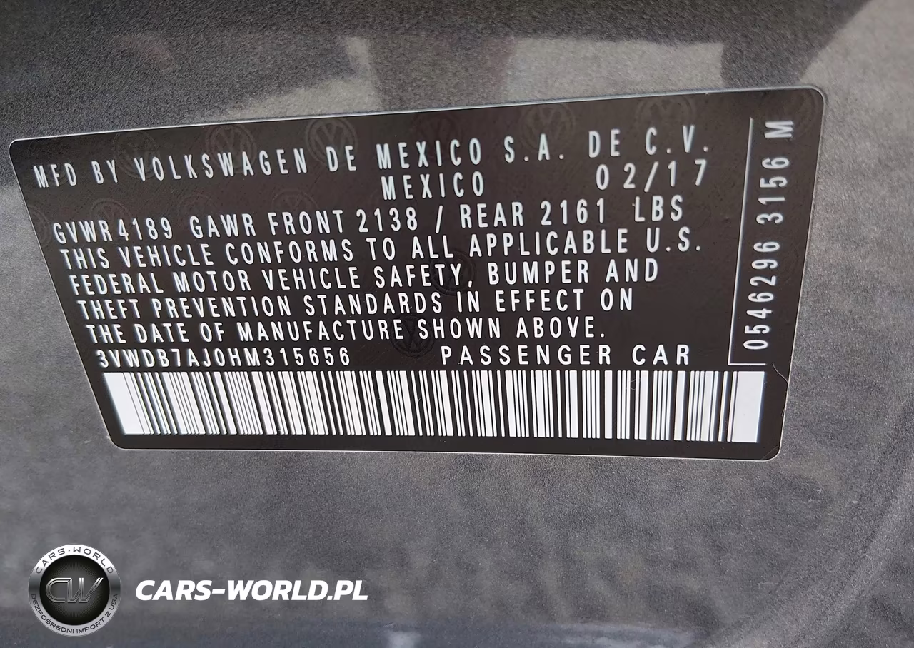 2017 Volkswagen Jetta 1.4T Se VIN:3VWDB7AJ0HM315656 - 9