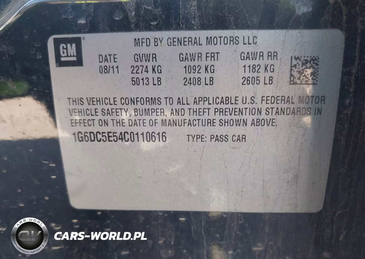 2012 Cadillac Cts Standard VIN:1G6DC5E54C0110616 - 9