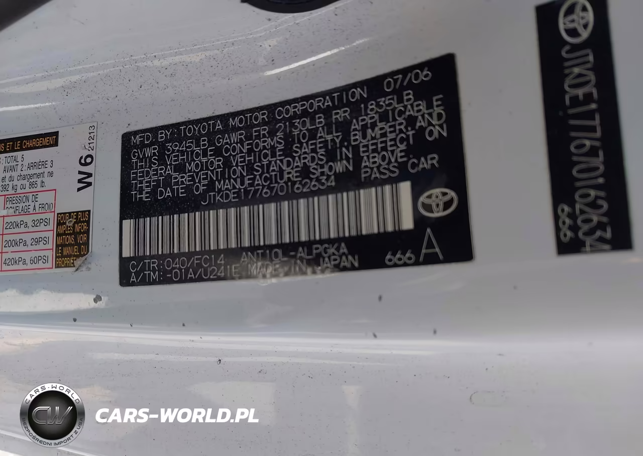2007 Scion Tc VIN:JTKDE177670162634 - 9