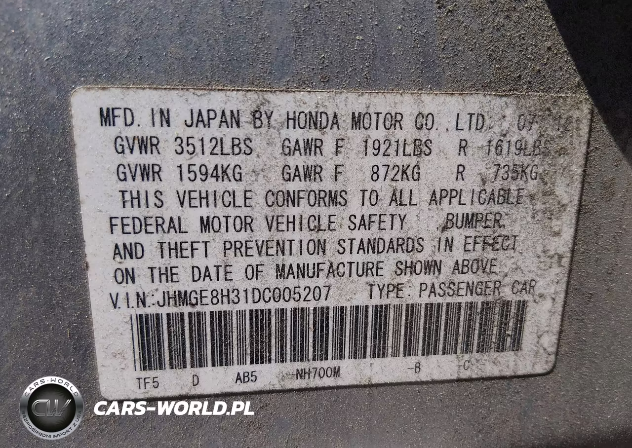 2013 Honda Fit VIN:JHMGE8H31DC005207 - 9
