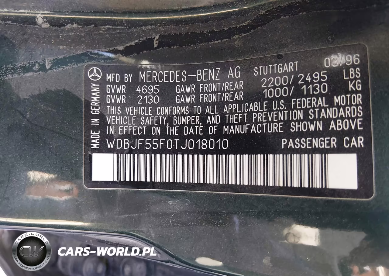 1996 Mercedes-Benz E 320 VIN:WDBJF55F0TJ018010 - 9