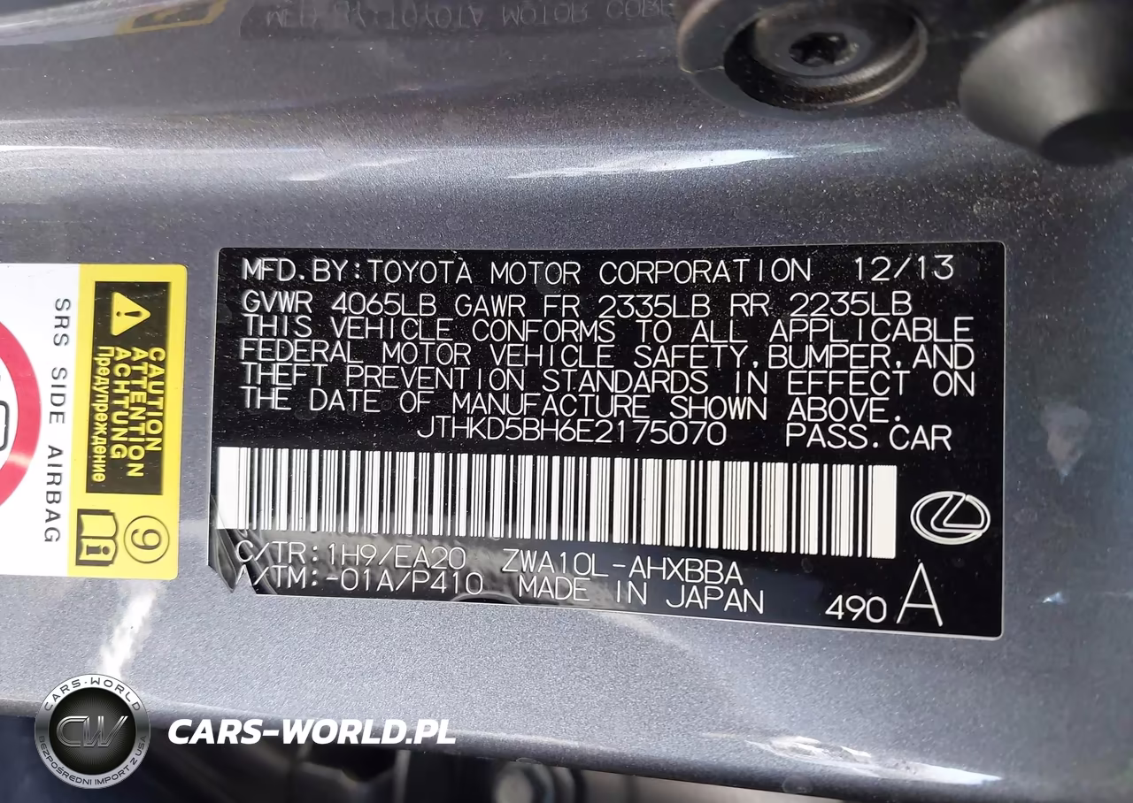 2014 Lexus Ct 200H VIN:JTHKD5BH6E2175070 - 9