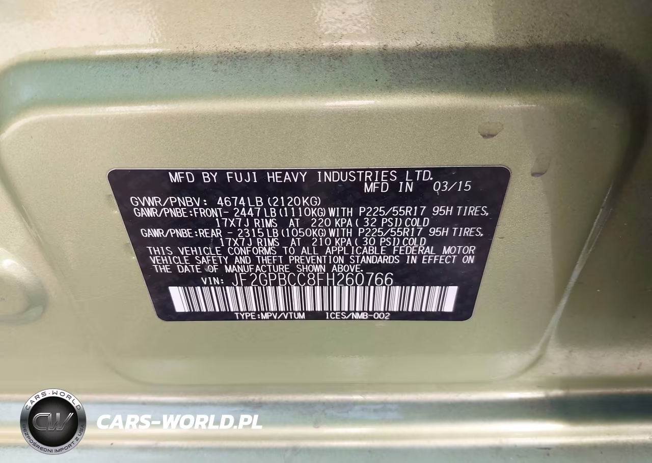 2015 Subaru Xv Crosstrek Hybrid VIN:JF2GPBCC8FH260766 - 9