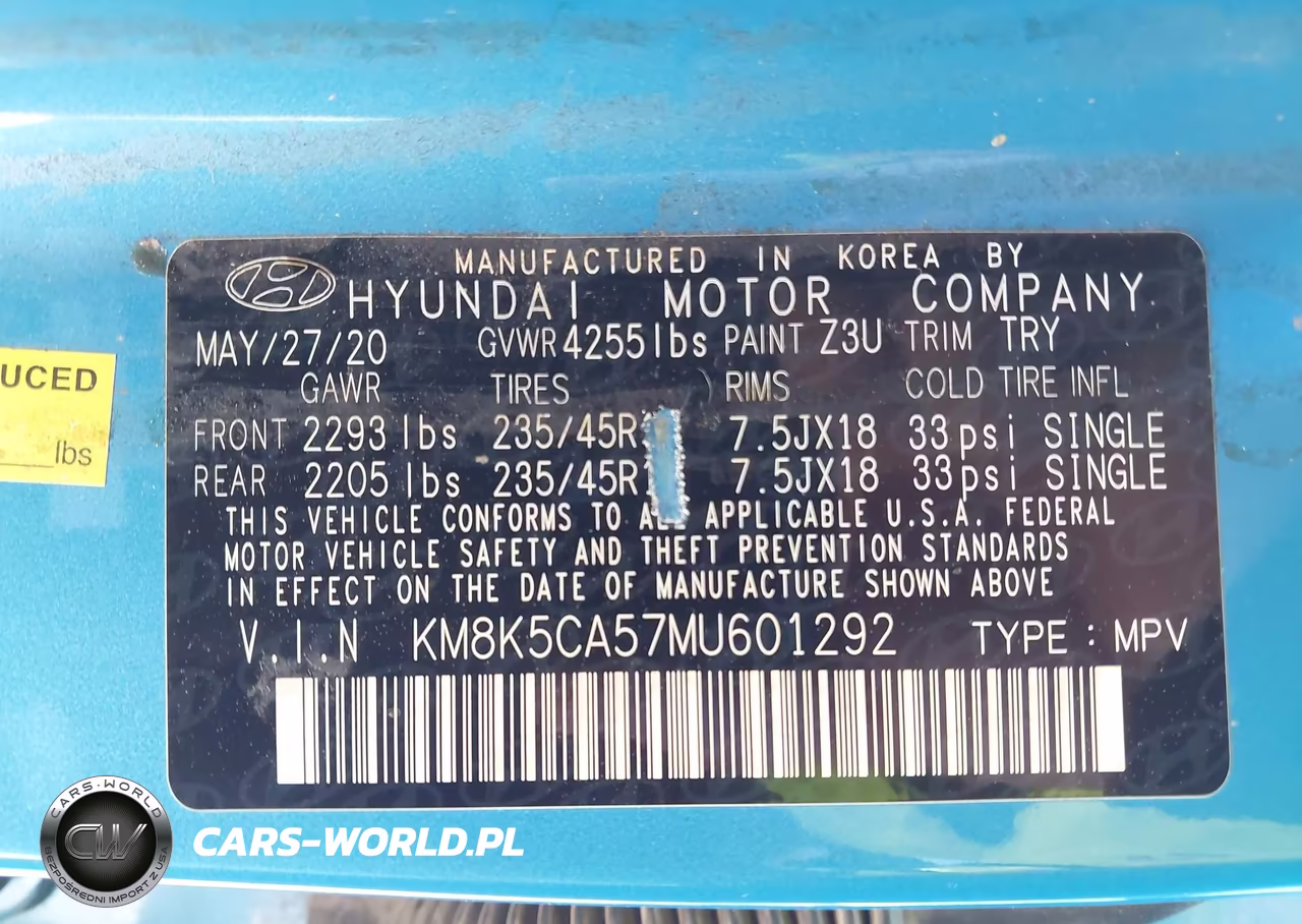 2021 Hyundai Kona Ultimate VIN:KM8K5CA57MU601292 - 9