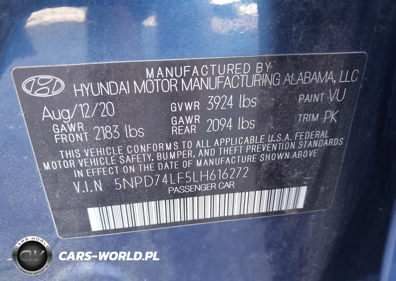 2020 Hyundai Elantra Se VIN:5NPD74LF5LH616272 - 9