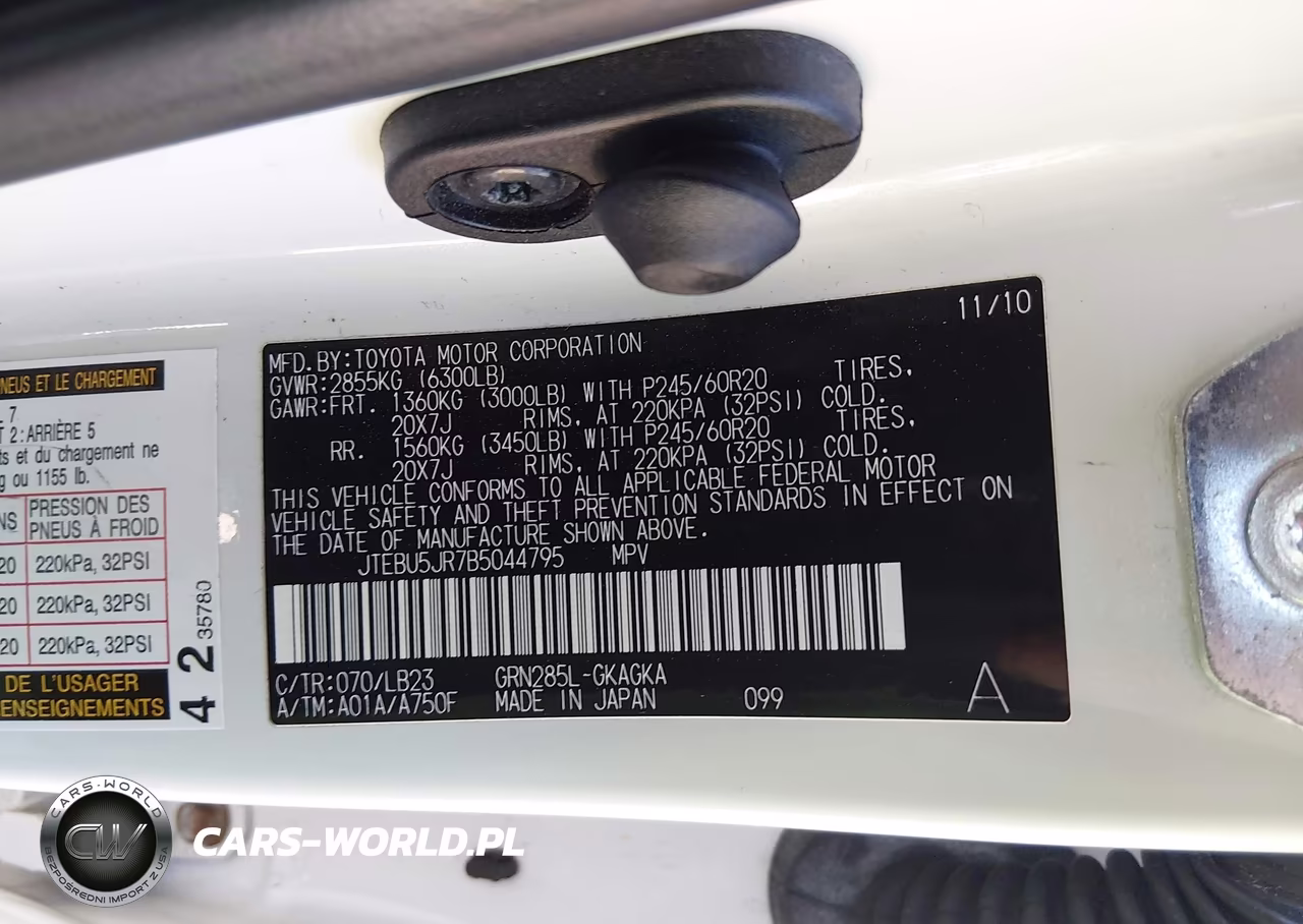 2011 Toyota 4Runner Limited V6 VIN:JTEBU5JR7B5044795 - 9