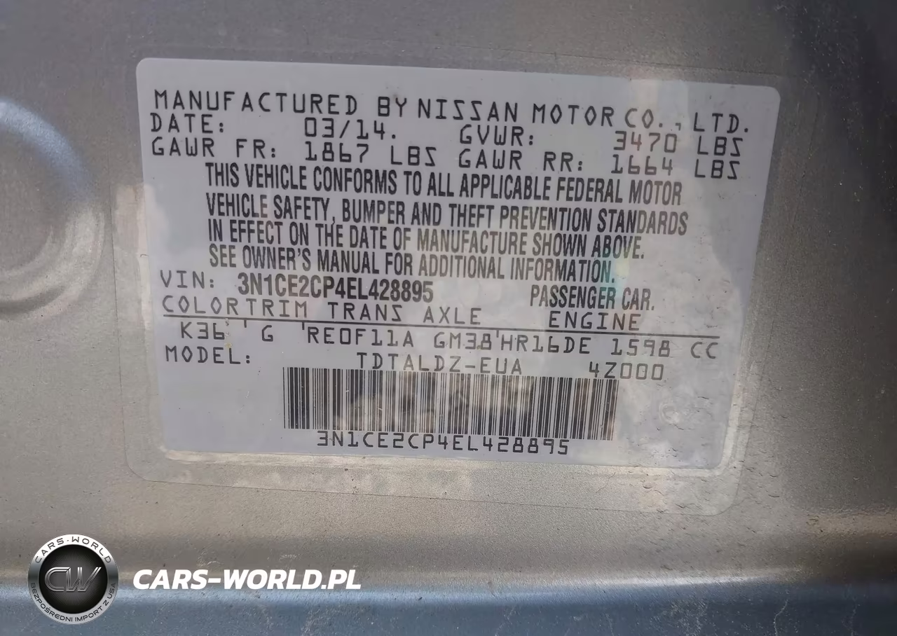 2014 Nissan Versa Note Sv VIN:3N1CE2CP4EL428895 - 9