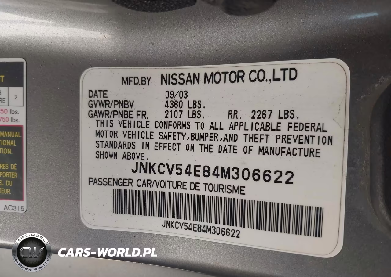 2004 Infiniti G35 VIN:JNKCV54E84M306622 - 9