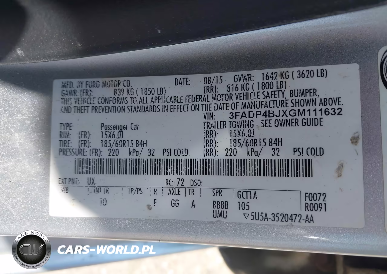 2016 Ford Fiesta Se VIN:3FADP4BJXGM111632 - 9
