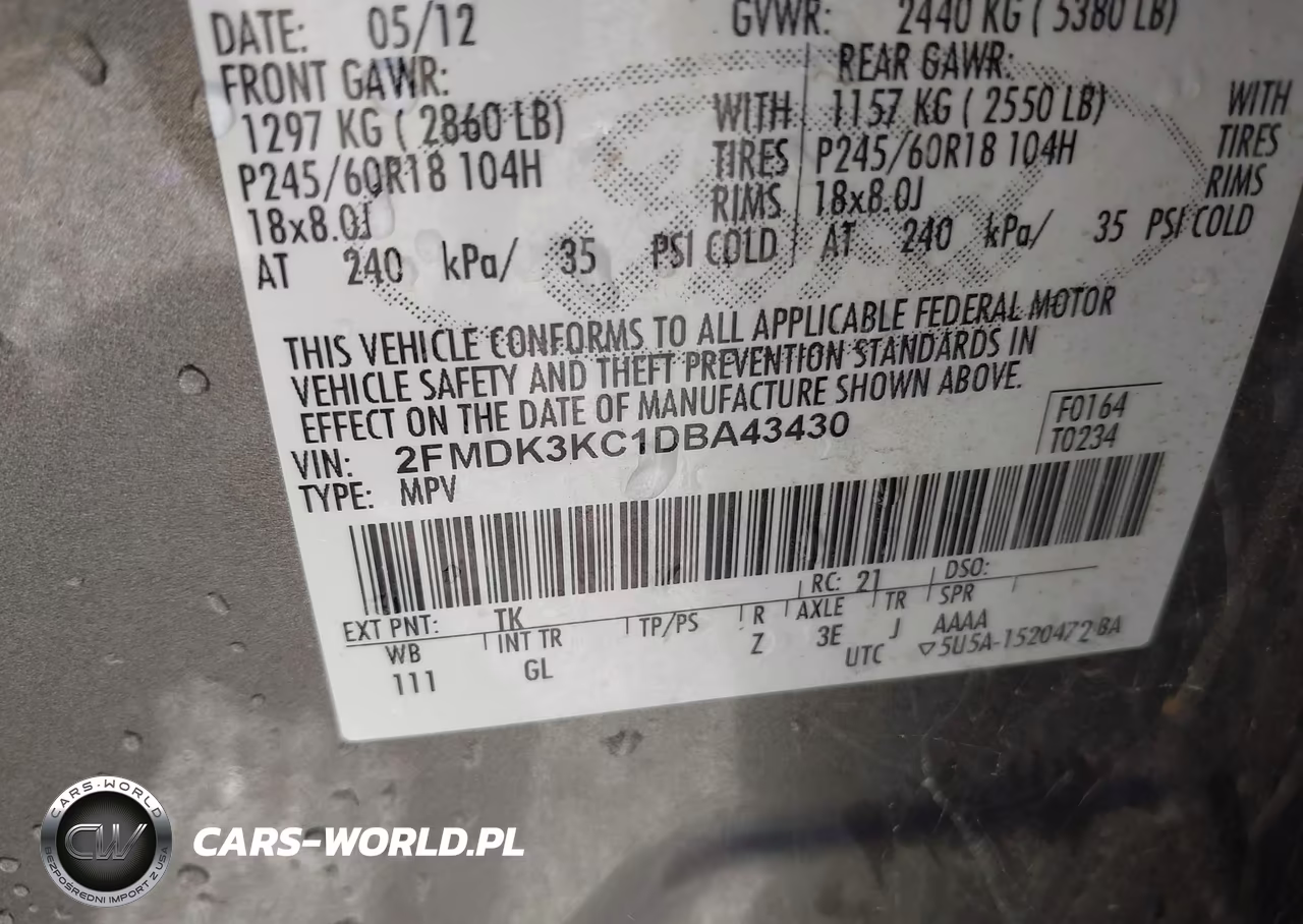 2013 Ford Edge Limited VIN:2FMDK3KC1DBA43430 - 9