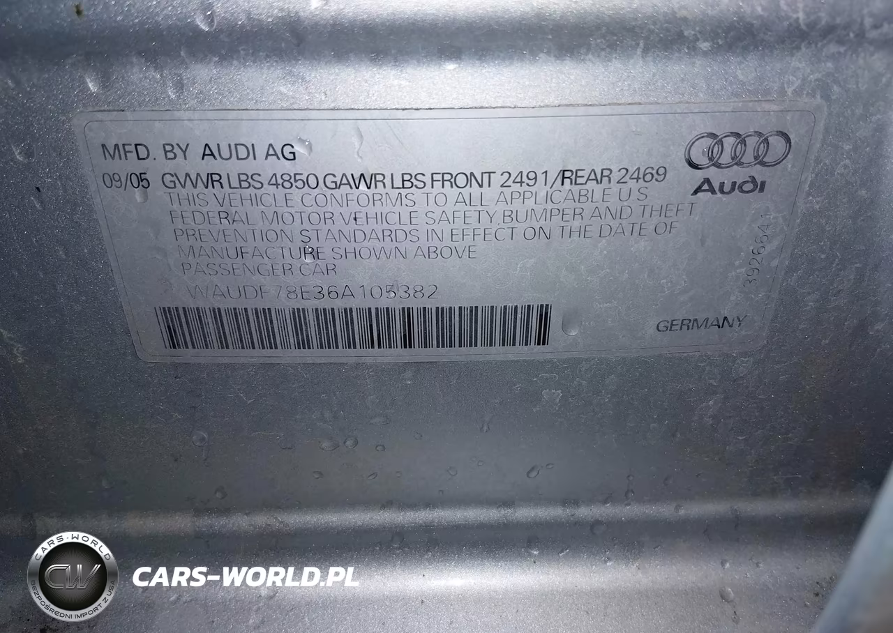 2006 Audi A4 2.0T VIN:WAUDF78E36A105382 - 9
