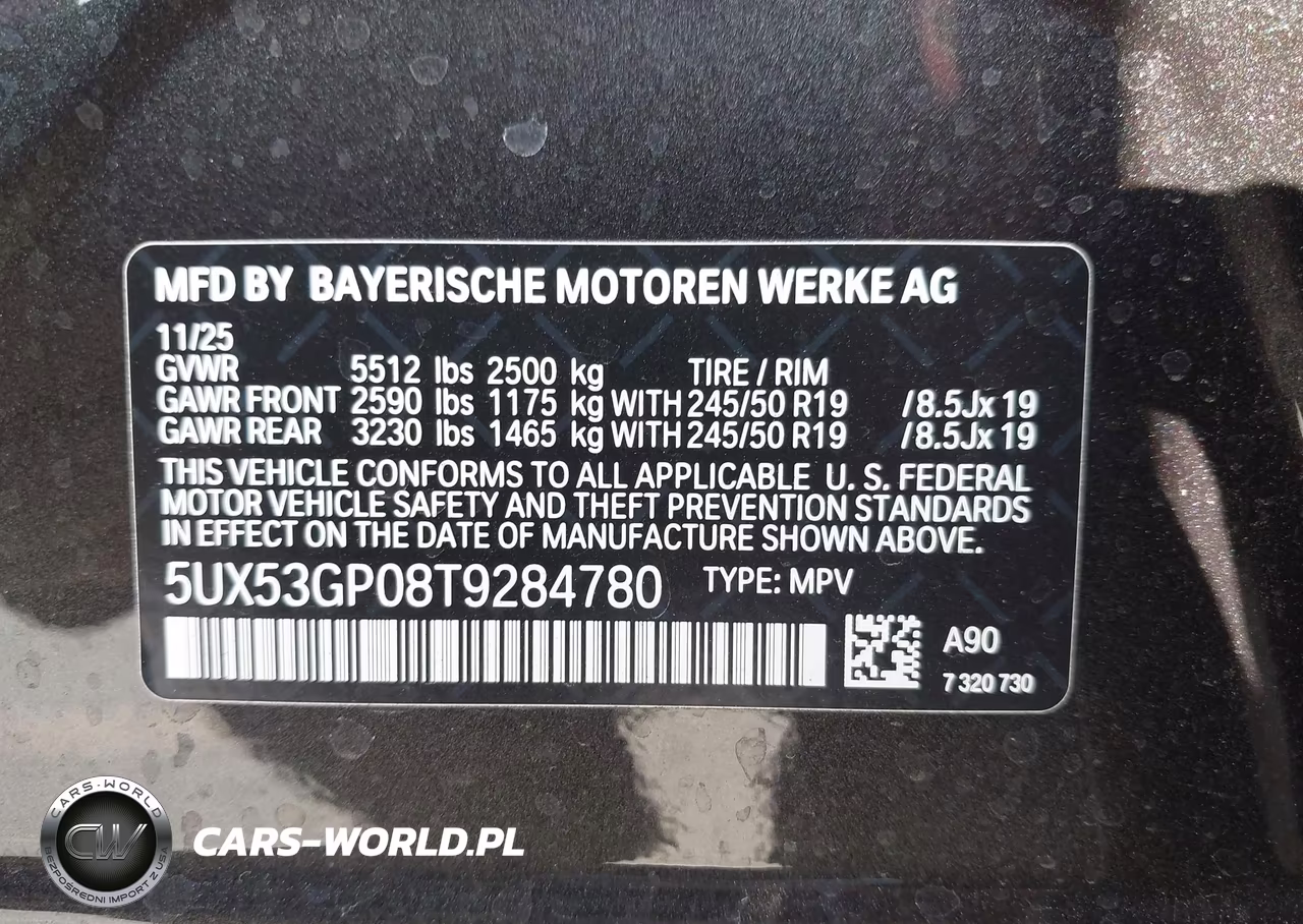 2026 BMW X3 30 xDrive VIN:5UX53GP08T9284780 - 9