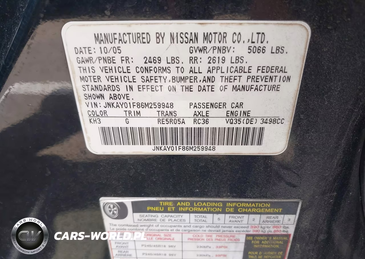2006 Infiniti M35X VIN:JNKAY01F86M259948 - 9
