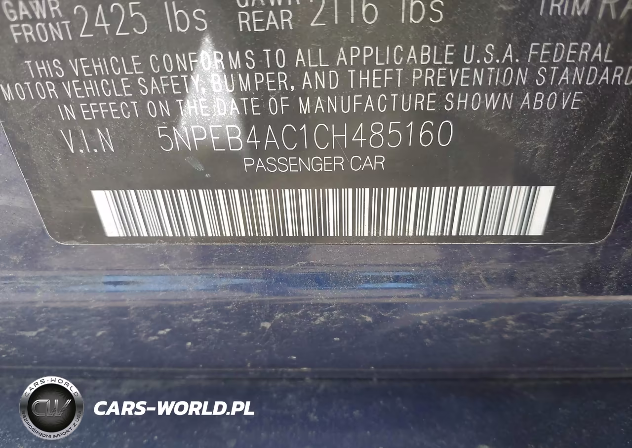 2012 Hyundai Sonata Gls VIN:5NPEB4AC1CH485160 - 9