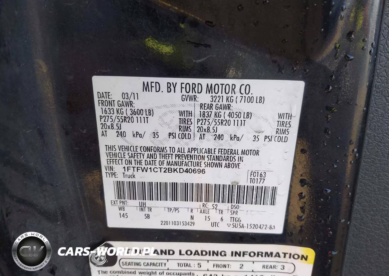 2011 Ford F-150 Fx2 VIN:1FTFW1CT2BKD40696 - 9