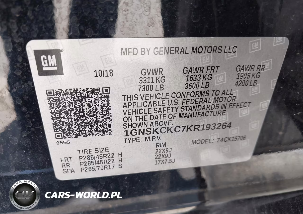 2019 Chevrolet Tahoe Premier VIN:1GNSKCKC7KR193264 - 9