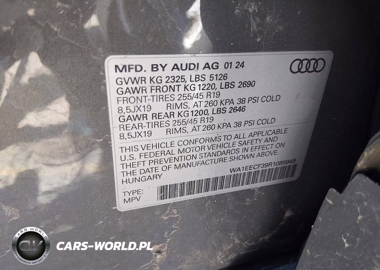 2024 Audi Q3 Premium Plus 45 Tfsi S Line Quattro Tiptronic VIN:WA1EECF39R1089949 - 9
