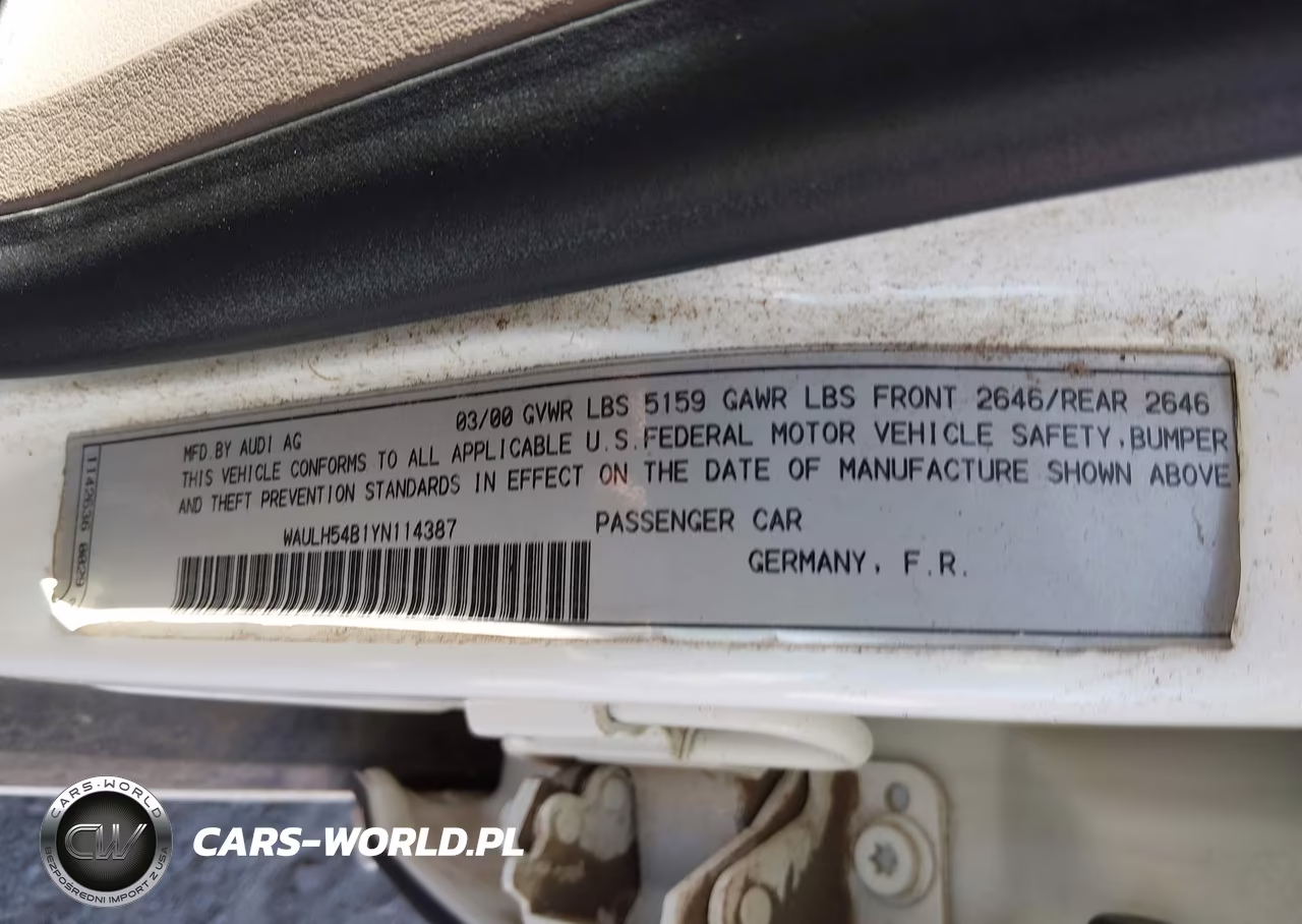 2000 Audi A6 Avant VIN:WAULH54B1YN114387 - 9