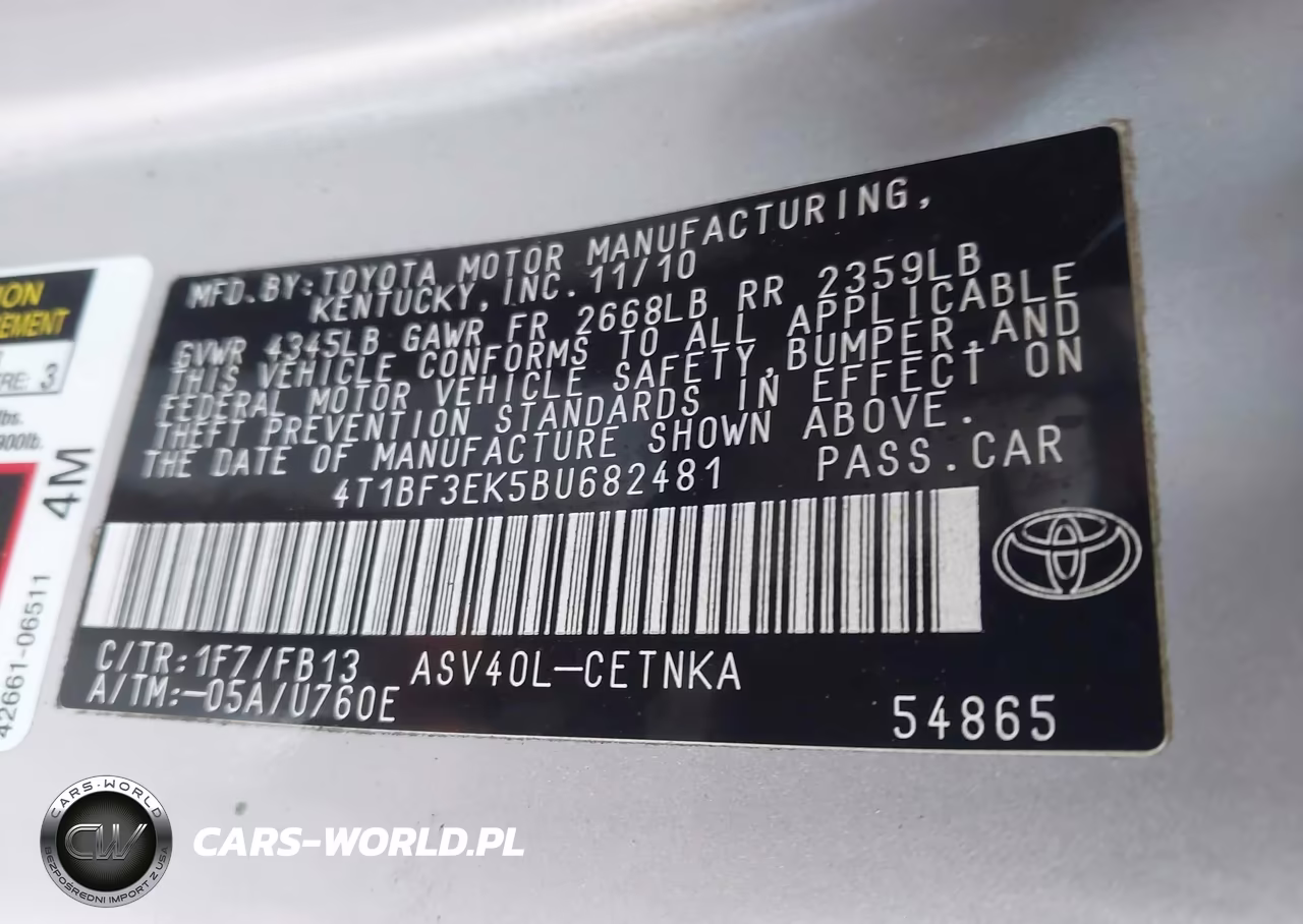 2011 Toyota Camry VIN:4T1BF3EK5BU682481 - 9