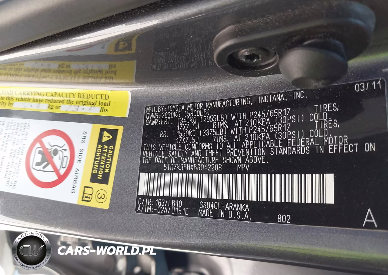 2011 Toyota Highlander Se V6 VIN:5TDZK3EHXBS042208 - 9
