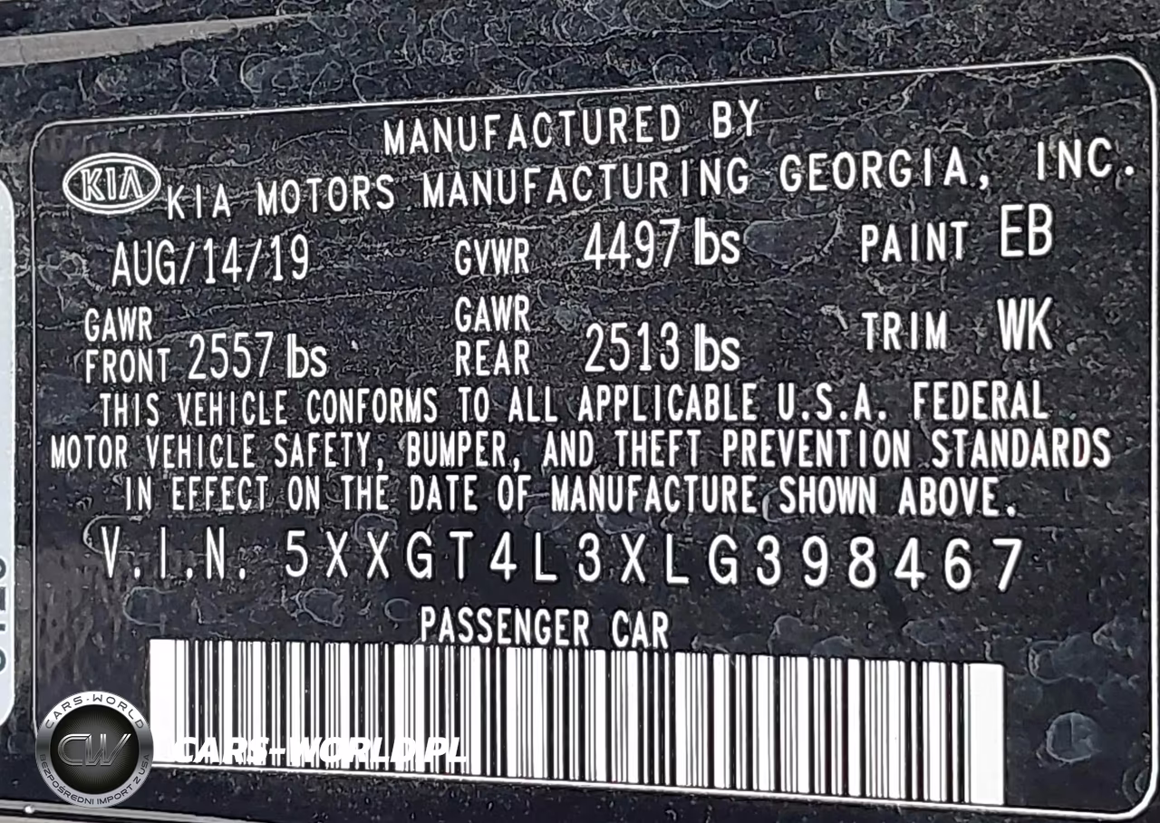 2020 Kia Optima Lx VIN:5XXGT4L3XLG398467 - 9
