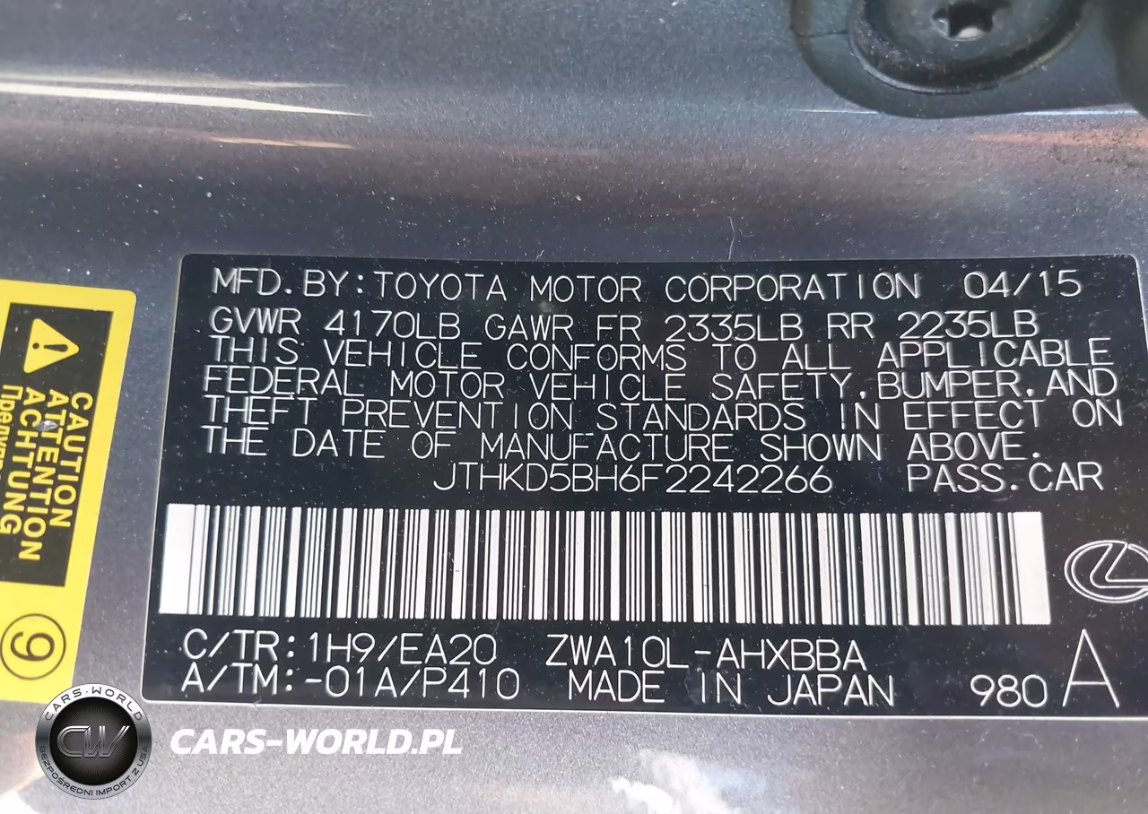 2015 Lexus Ct 200H VIN:JTHKD5BH6F2242266 - 9
